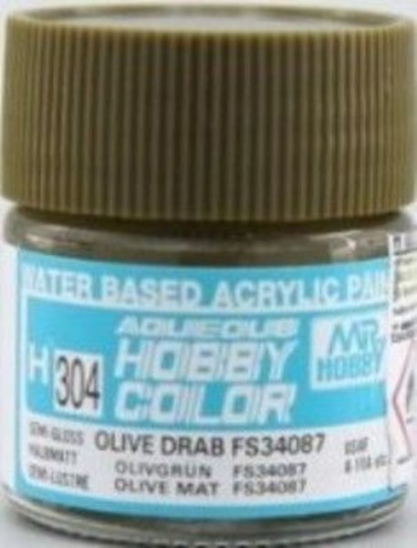 Mr Hobby -Gunze Aqueous Hobby Colors (10 ml) Olive Drab FS 34067