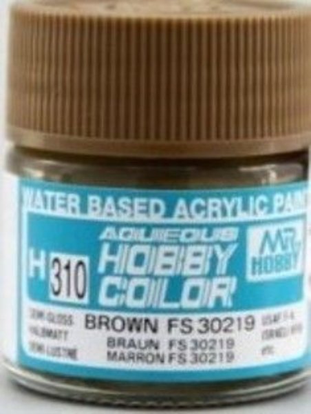 Mr Hobby -Gunze Aqueous Hobby Colors (10 ml) Brown FS 30219