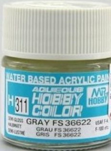 Mr Hobby -Gunze Aqueous Hobby Colors (10 ml) Gray FS 36622