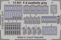 F-4 seatbelts grey STEEL