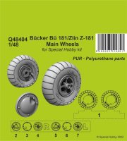 Bücker Bü 181/Zlin Z-181 Main Wheels