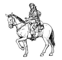 US mounted soldier in Afganistan (1 fig & horse)