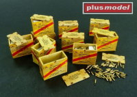 US ammunition boxes with cartons of charges 26. Division...