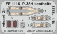 P-38H seatbelts STEEL for Tamiya