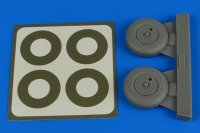 Spitfire Mk.IX wheels (covered) & paint masks for Tamiya