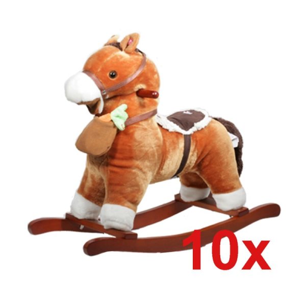 10x Torro Schaukelpferd Hellbraun Aktion