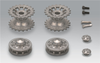 Metal drive and idler wheels for Tiger 1 tank Early Version