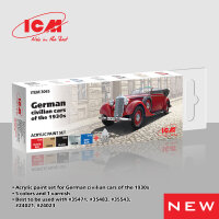 Acrylic Paint Set for  German civilian cars of the 1930s...