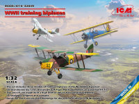 WWII training biplanes (Bücker Bü 131D, DH.82A...