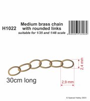 Medium brass chain with rounded links - suitable for 1/35...