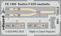 Seafire F.XVII seatbelts STEEL 1/48