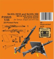 Sd.Kfz 251D/250A MG 42 with armor shiels and pivot mount...