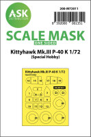 Kittyhawk Mk.III P-40 K one-sided painting mask for...