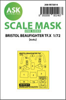 Bristol Beaufighter TF.X one-sided painting mask for Airfix