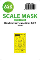 Hawker Hurricane Mk.I one-sided painting mask for Airfix
