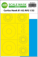 Curtiss Hawk 81-A2 AVG INSIGNIA masks for Great Wall Hobby