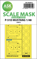 P-51D Mustang double-sided mask for Airfix