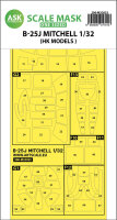 B-25J Mitchell one-sided mask for HK Models