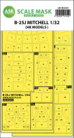 B-25J Mitchell double-sided mask for HK Models