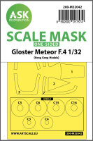 Gloster Meteor F.4  one-sided mask for HK Models