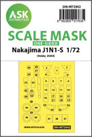 Nakajima J1N1-S one-sided painting mask for Hobby2000 /...