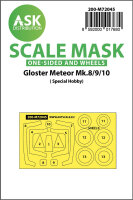 Gloster Meteor Mk.8/9/10 one-sided painting mask  for...