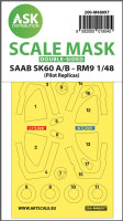 SAAB SK60 double-sided mask self-adhesive, pre-cutted for...