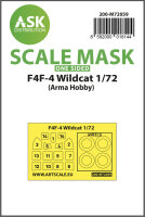 F4F-4 Wildcat one-sided painting express mask for Arma Hobby