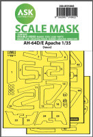 AH-64D/E double-sided mask with inside white rubber mask...