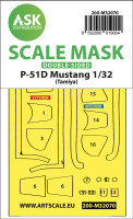 P-51D Mustang double-sided fit mask for Tamiya