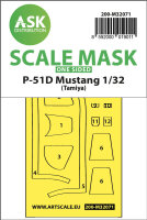 P-51D Mustang one-sided fit mask for Tamiya