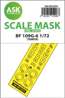 Bf 109G-6 one-sided express fit mask for Tamiya