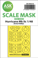 Hawker Hurricane Mk.II one-sided express mask for Arma Hobby