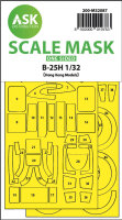B-25H Mitchell one-sided mask for HK Models