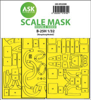 B-25H Mitchell double-sided express fit mask for HK Models