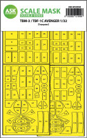 TBM-3/TBF-1C double-sided express fit mask for Trumpeter