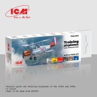 Acrylic paint set Training airplanes of the 1930s and 1940s