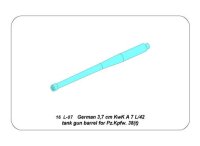 German 3,7 cm KwK A 7 L/42 tank gun barrel for Pz.Kpfw.(38)