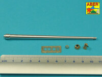 7,5cm gun barrel with single baffle muzzle brake for German Tank Tiger I, Ausf.H2 (Dragon)
