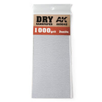 Dry Sandpaper 1000 Grit. 3 units