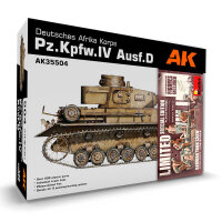 PZ.KPFW.IV AUSF.D AFRIKA KORPS +5 FIGURES GERMAN TANK...