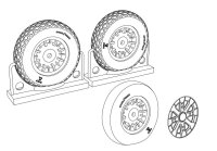 F4U Corsair Cross Thread Wheels set
