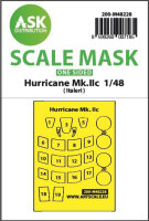 Hawker Hurricane Mk.IIc one-sided express mask for Italeri
