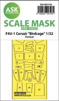 F4U-1 Corsair Birdcage one-sided express fit mask for Tamiya