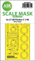 Su-27UB Flanker-C one-sided express fit mask for Kitty Hawk