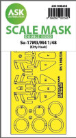 Su-17M3/M4  double-sided express fit mask for Kitty Hawk