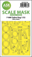F-86K Sabre Dog double-sided express fit mask for Kitty Hawk