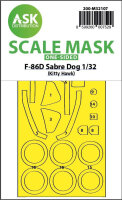 F-86D Sabre Dog one-sided express fit mask for Kitty Hawk