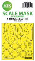 F-86D Sabre Dog double-sided express fit mask for Kitty Hawk