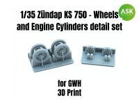 Zündap KS 750 - Wheels and Engine Cylinders detail...
